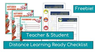 FREE Distance Learning Ready Checklists for Teachers and Students!