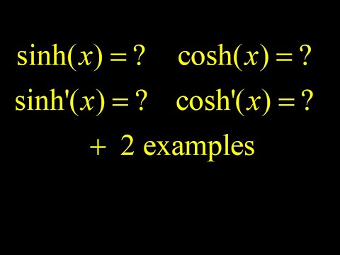 sinh(x), cosh(x) and their derivatives + derivative of sinh(3x) and