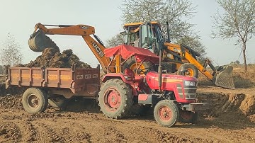 JCB in Action | Bulldozer loading soil into a TATA Truck | Excavator scale #jcbvideo #machine