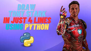 How To Draw Tony Stark With Just 4 Lines Using Python 🔥😎 | The Computer Boy #thecomputerboy #ironman