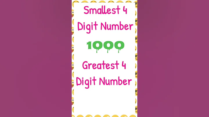 Smallest and Greatest 4 Digit Number #shorts