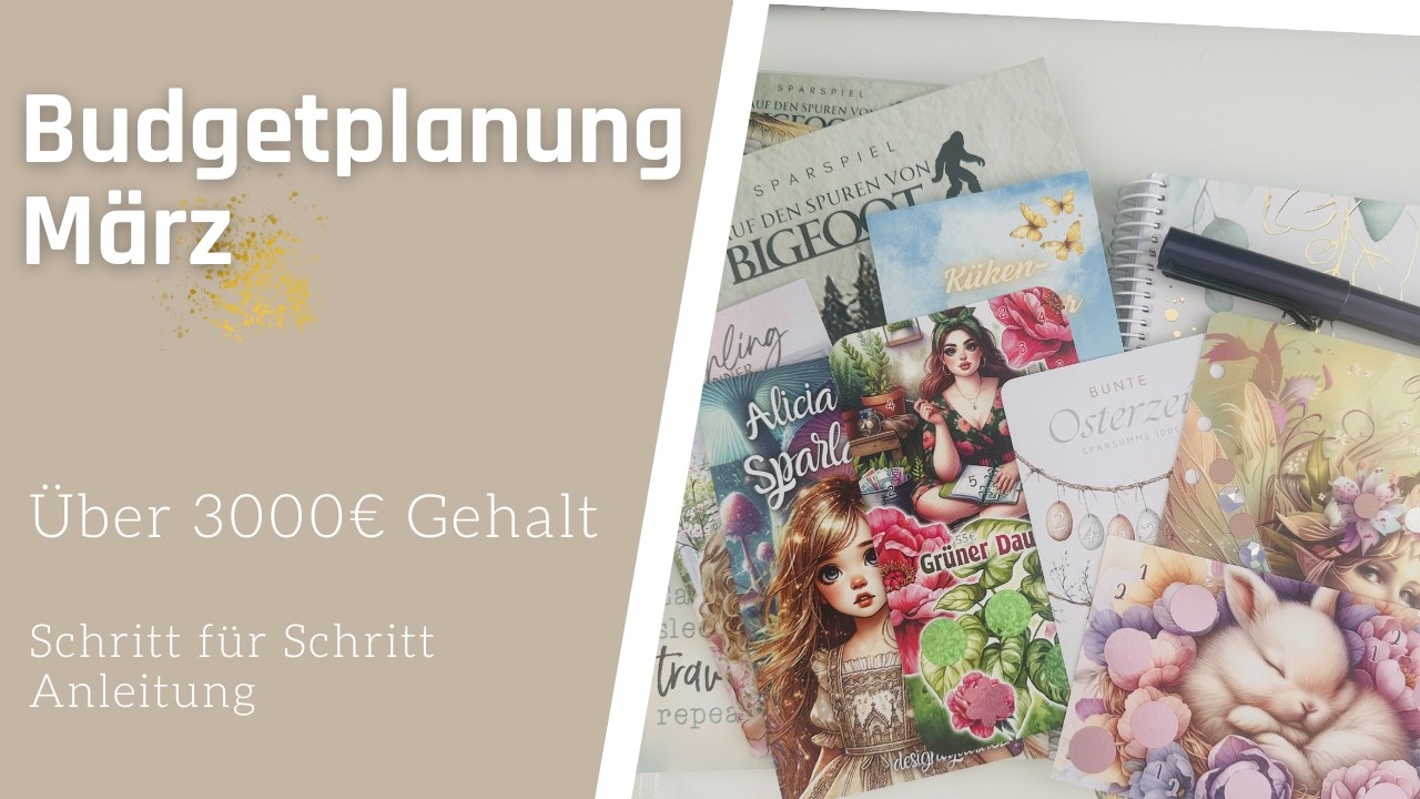 Budgetplanung März 🌸 Wie verplane ich mein Gehalt I Cashstuffing I Schritt für Schritt Anleitung