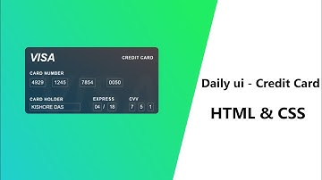 Daily ui - credit card using html css | debit card ui design | Fronted Design