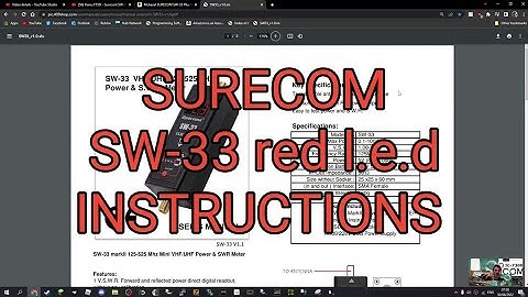 SURECOM SW-33 red l.e.d Instruction Manual-Rechargeable