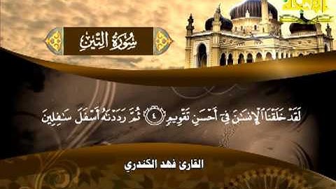 095  سورة التين   فهد الكندري