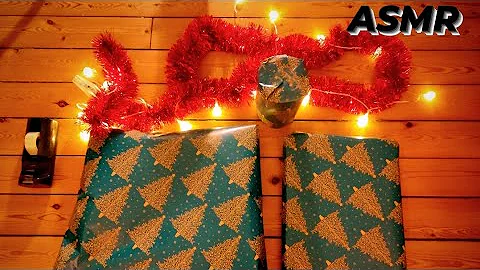 ASMR💛 Wrapping Christmas presents (no talking) Paper crinkles