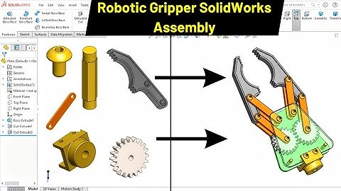 Assembly of Robotic Gripper in Solidworks | Robo CAD