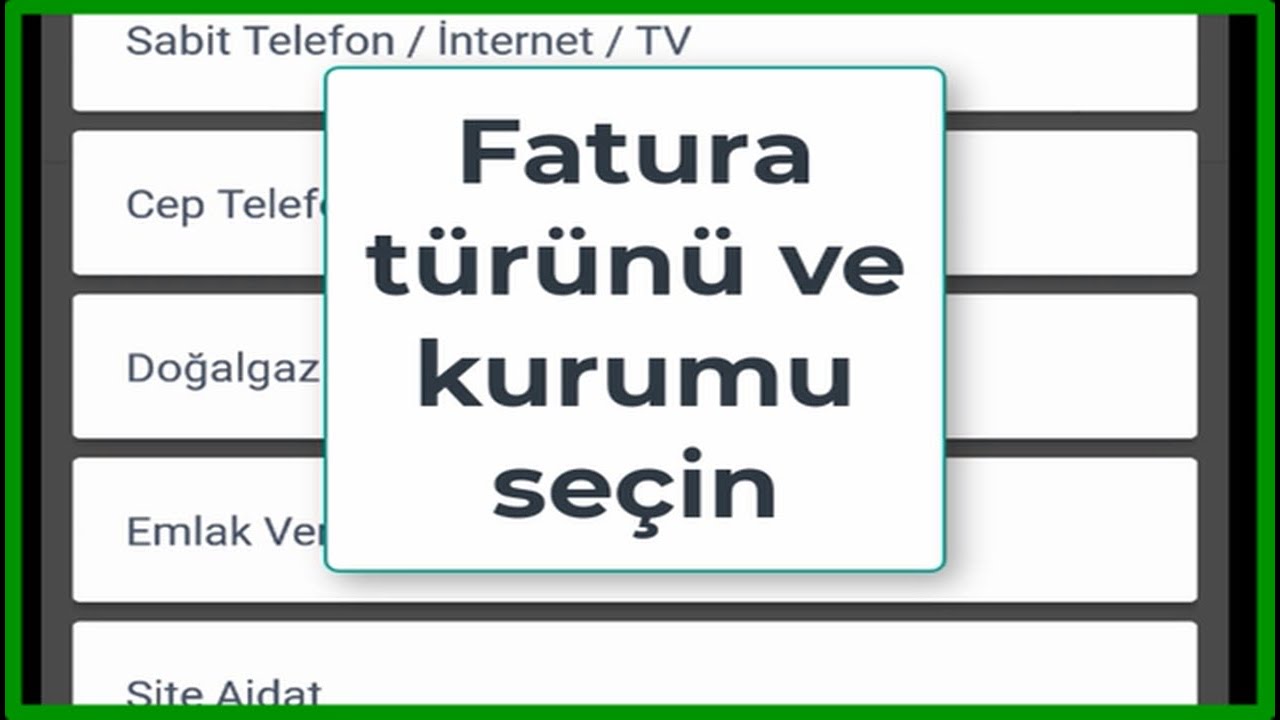 Ziraat Mobil Fatura Odeme Elektrik Su Dogal Gaz Youtube