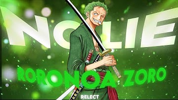 No Lie - Roronoa Zoro ( #alightmotion free preset ) Scrap!