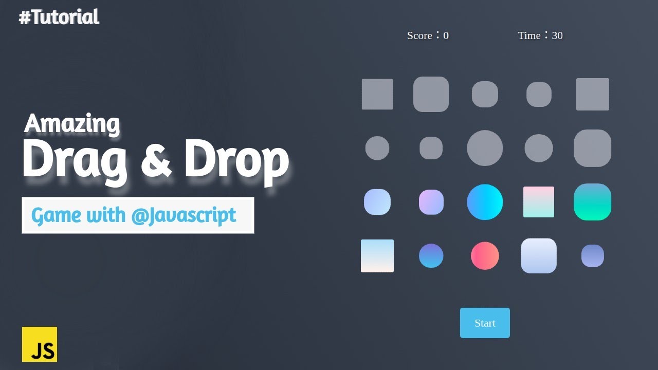 Drag & Drop Game with Javascript - Amazing CSS Design & Animation