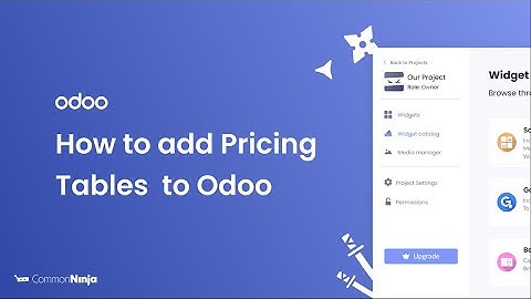 How to add Pricing Tables to Odoo