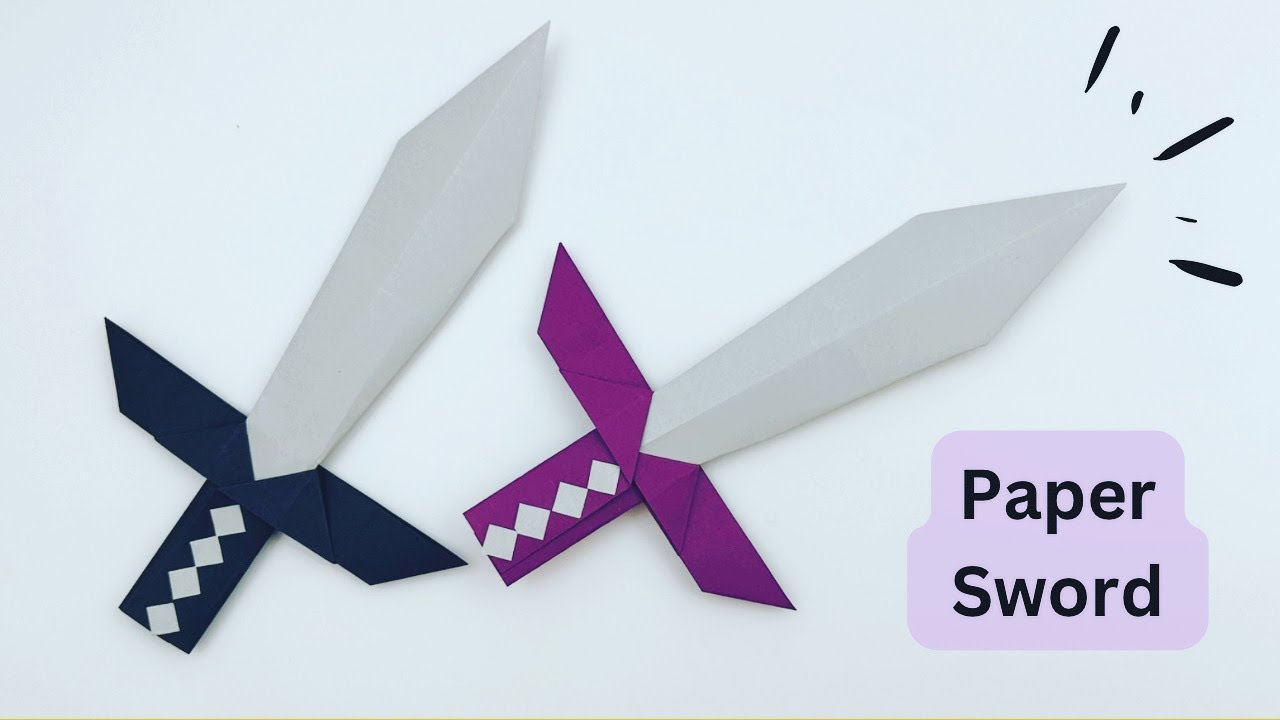 How To Make Easy Paper Sword Toy For Kids / Nursery Craft Ideas / Paper ...