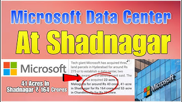 Microsoft Data Center At Shadnagar in Telugu | Villa Plots For Sale | AREA ASSURED