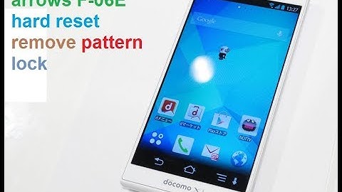 arrows nx f-06e pattern lock hard reset 100% working solution