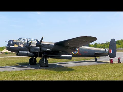 [4K] AVRO LANCASTER World War II icon at Gilze Rijen for a commemorative flight over the Netherlands