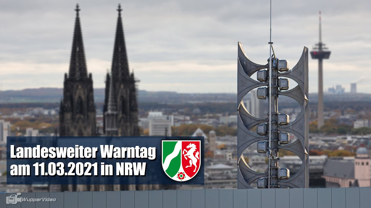 Schauriges Sirenenkonzert in Köln - Landesweiter Warntag 2021 in NRW | 11.03.2021