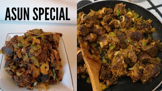 SPICY ROASTED GOAT MEAT aka ASUN | cook with me