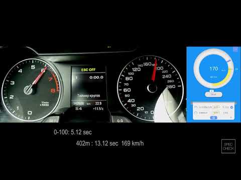 Видео: 320 HP Audi A4 B8 2.0 TFSI 0-200 km/h acceleration