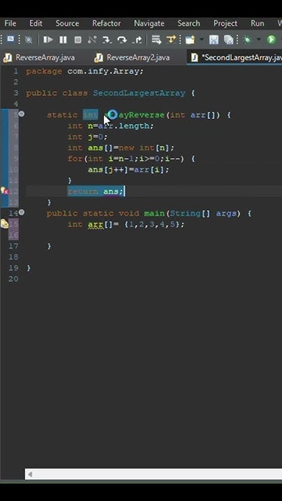 Reverse Array using another array using java - YouTube