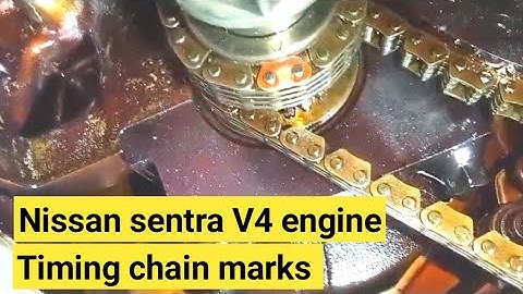 Nissan Sentra V4 engine timing chain marks || Asad info plug