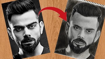 How to draw Virat Kohli | Virat Kohli drawing tutorial step by step 
