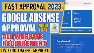 Website Requirement for Google Adsense Approval ✅ Fast Google Adsense Approval for Blogger (2023)