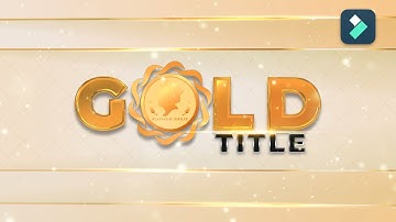 How to make a Gold Intro in Filmora 12 | Easy Title intro in Filmora 12 #filmora12
