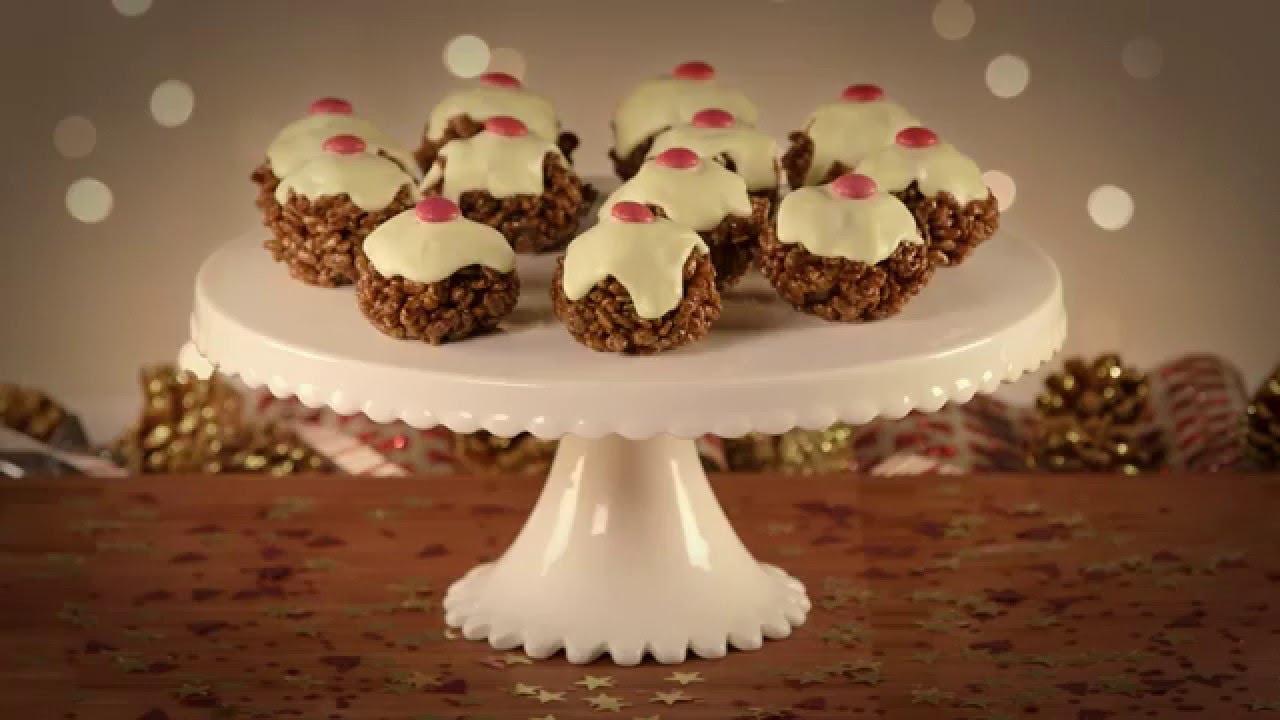 Christmas Pudding Rice Krispie Cakes YouTube Christmas Pudding Rice Krispie Cakes YouTube