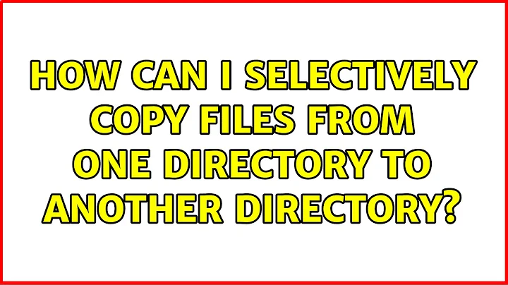 How can I selectively copy files from one directory to another directory? (3 Solutions!!)