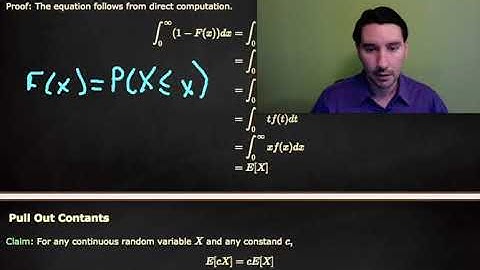 Expected Value of Continuous Random Variables - Bourbaki.World