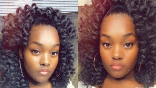 Braidless Crochet Hairstyle | Half Up Half Down Crochet | Crochet Hairstyle | How to | Quickweave