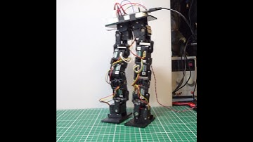 【サーボモータ】重心移動と足上げを同時に連動動作【ロボティクス】