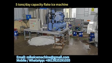 5 tons capacity flake ice machine video#flakeicemachine #flakeice #icemachine