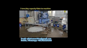 5 tons capacity flake ice machine video#flakeicemachine #flakeice #icemachine