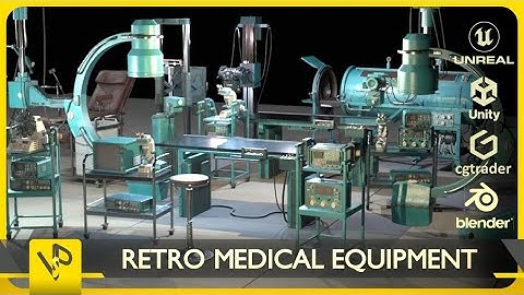 RETRO MEDICAL EQUIPMENT #game  #assets #3d #retro #laboratory