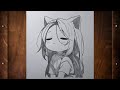 How to draw cute anime girl step by step | easy drawing tutorial for beginners