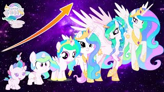 My Little Pony Princess Celestia Characters GROWING UP 🦄🌈  👉@sweetponylife