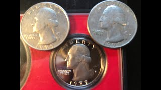 US 1979 Quarter Coins Set - Filled S Filled D Mint Marks with Philadelphia  - United States 25 Cents