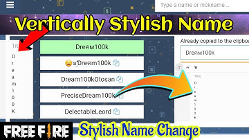Free fire me vertical Stylish name kaise likhe | How to change stylish vertical name in free fire?