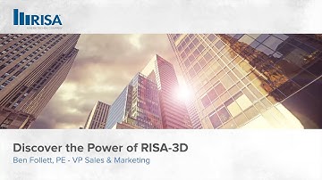 Webinar: Discover the Power of RISA 3D