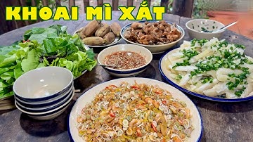 KHOAI MÌ rau sống tép rang, cuốn chấm nước mắm ghiền ngang liền hà! | Đặc sản miền sông nước