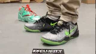 kobe 8 christmas on feet