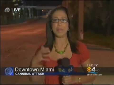 ZOMBIE ATTACK in Miami man eats face like cannibal even after multiple shots fired. Apocalypse 2012