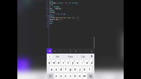 membuat array pada Pascal Nid II Pascal Android