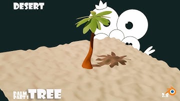 Modeling Palm Tree (Part 1) in Blender 2.8| 3D Desert Scene |with CASARA