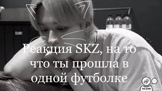 картинка: Реакция SKZ, на то что ты прошла в одной футболке