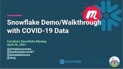 Snowflake Demo With COVID-19 Data - Carolinas Snowflake Meetup