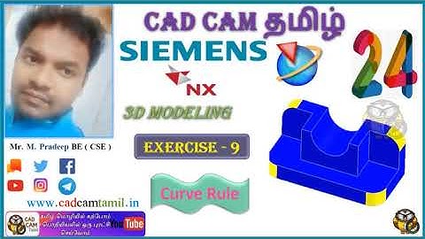 NX 11 | 3D Modeling Tamil | 24. Exercise 9