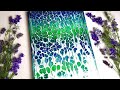 #011 How to paint field of flowers acrylic pouring - amazing abstract fluid art tutorial