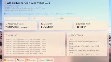 Duino Coin Web miners | Coin Mining | Web coin miner